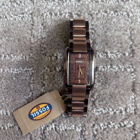 Fossil Copper Tone Stainless Steel Watch ES-3007 5.75\
